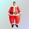 Inflatable Santa Adult Costume with Battery Operated Fan for Holiday Fun